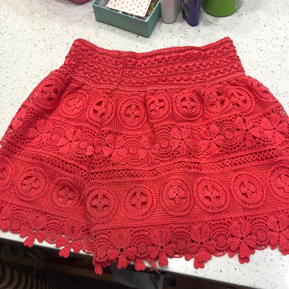 Pink paper bag shorts